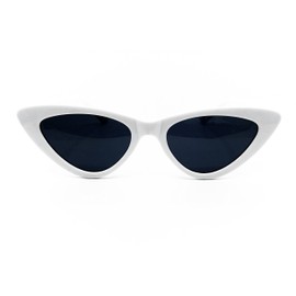 O2 Eyewear A3329 Clout Goggles Cat Eye Vintage Mod Style Retro Kurt Cobain Sunglasses (WHITE, 51)