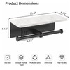 Toilet Paper Holder with Natural Marble Shelf for Bathroom Washroom,Wall