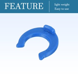 QUARKZMAN 1/4 Inch Quick Connect Locking Clamp x 50 Pieces Blue Clip for Locking Quick Release for RO Reverse Osmosis Water Filter [Blue]