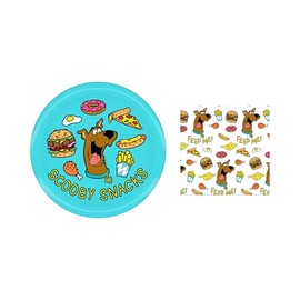 Silver Buffalo Scooby Doo Scooby Snacks 32 Pack Partyware Disposable Paper Plates and Napkins