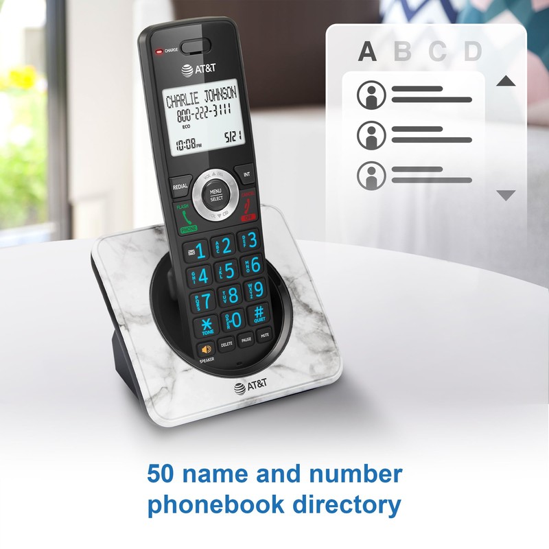 AT&T GL2101-1M DECT 6.0 Cordless Home Phone with Call Block,