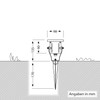 ledscom.de Garden Spotlight with Ground Spike MIBU for Outdoor Use,