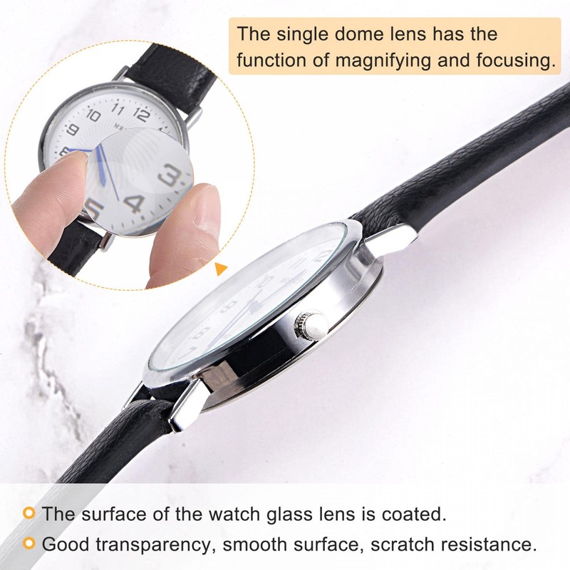 sourcing map 8 Pack 43 mm Crystal Lens Single Dome