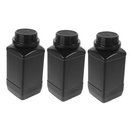 Alipis 3pcs Capacity Wide Mouth Plastic Bottles with Screw Caps Lab Sample Containers for Liquid Distribution Solid Powder Storage Light Design for Chemical Integrity