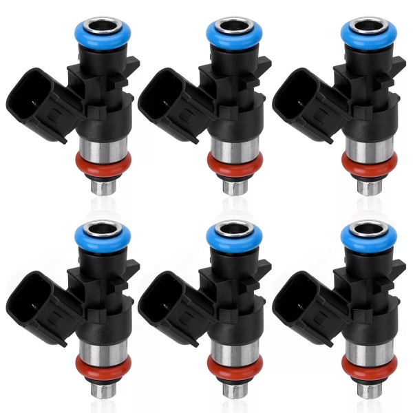 AUTOBABA 6Pcs New Fuel Injectors For 2011-2017 Dodge Grand Caravan