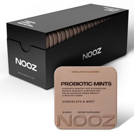 NOOZ Probiotic Mints 12-Pack - Gut & Oral Health Support - Chocolate & Mint | Boosts Immunity & Digestion, Freshens Breath - Sugar-Free, No Aspartame - Bulk Wellness for Daily Health, 300 Mints