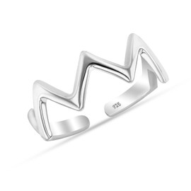 LeCalla 925 Sterling Silver Minimalist Toe Rings Set Simple Open Adjustable Toe Rings for Women, Sterling Silver, No Gemstone