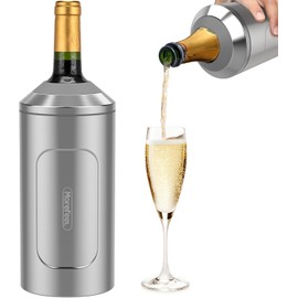 Enfriadores de vino para botellas - Regalo ideal para los amantes del vino, Cubo enfriador de vino de acero inoxidable, Funda para enfriador de champán - Funda para botella de vino aislada al vacío