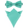 Ladeheid Men's Slim Bow Tie & Pocket Square Set M/P