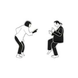 Anime Brooch Cartoon Character Brooch Enamel Pin Set Cartoon Enamel Brooch White Black Lapel Pi n Movie Novel Character Pin Set Alloy Badge Clothes Bag Pin Accessories Men Boys Jewelry Gift