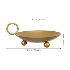 Cabilock Iron Plate Candle Holder Tray, Gold Pillar Candles Holder,Candle Stand for Wax Candles Incense Cones, Spa, Weddings