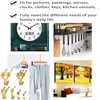 62PCS Picture Hooks for Hard Walls Picture Hanging Hooks Heavy