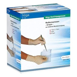 Höga Sterile Dressings 10 x 10 cm 8-Ply