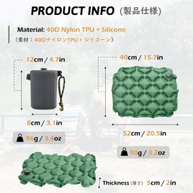 TRIWONDER Leisure Seat, Air Cushion, Folding Cushion, Air Cushion, Prevents Butt Pain, Comfortable Goods, Portable Cushion, Camping, Night Bus, Outdoors, Fishing, Watching, Carrying, For 1 Person