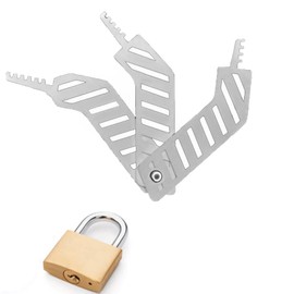 Lock Pick Set, Lock Picking Kit with Stainless Steel Master Key Decoder, Comb Teeth Pick Set for Beginners & Professionals for Home Door Car Repair Maintenance