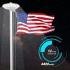 Solar Flag Pole Light Outdoor Dusk to Dawn, Top Mount
