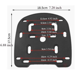 YehVeh Motorcycle Top Case Mounting Plate Adapter with Screws Hardware Universal Mount Rack Support Bracket for Motorbike Tail Box Trunk Luggage Racks Storage Bag Helmet Boxes Rear Carrier