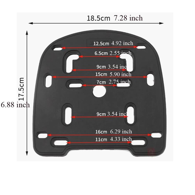 YehVeh Motorcycle Top Case Mounting Plate Adapter with Screws Hardware