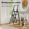 SOLADDER Step Ladder 4 Step Folding Stool with Anti-Slip Widened