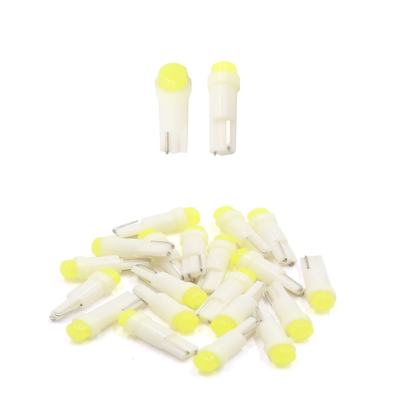 sourcing map 20Pcs 12V T5 White LED Car Light Interior