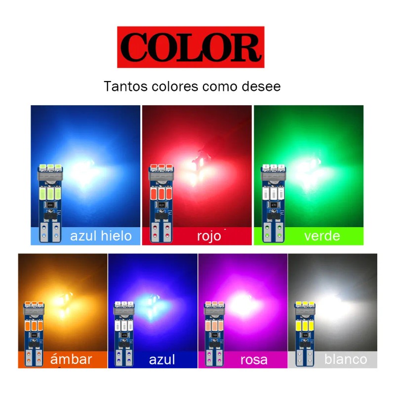 10 Focos T5 Led Pellizco Cluster Para Moto Auto