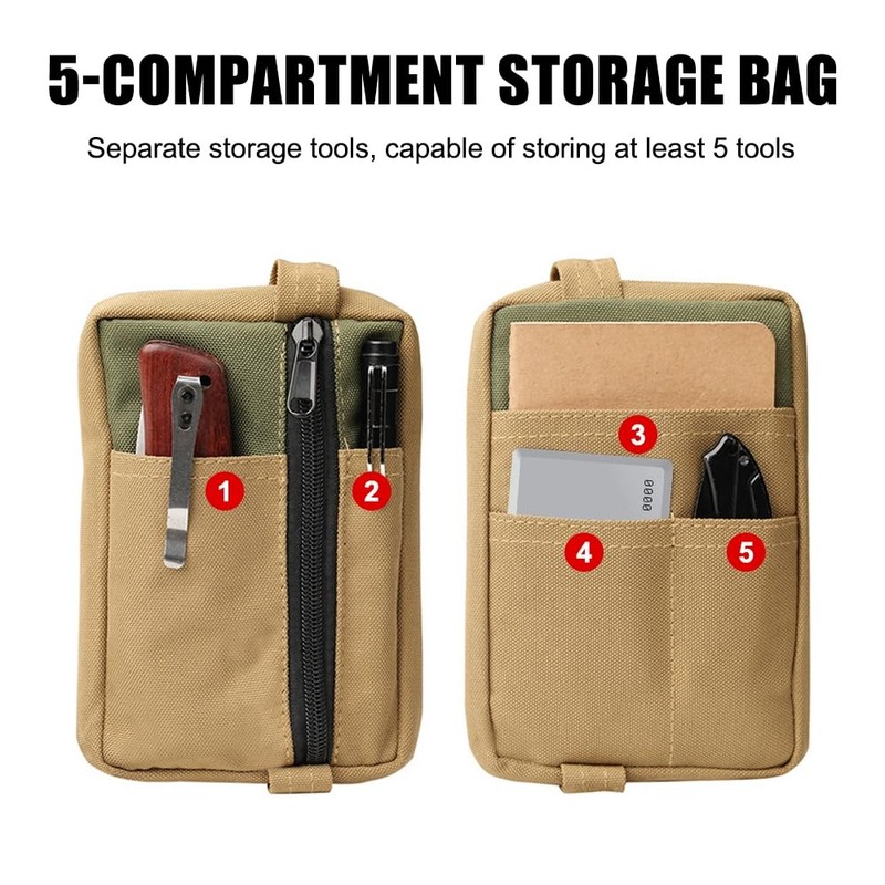 Molle EDC Bag, Lightweight Small Tool Bag, Wear-resistant EDC Storage