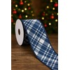 Designer’s Shop Holiday Tartan Plaid Wired Edge Ribbon 2.5” x