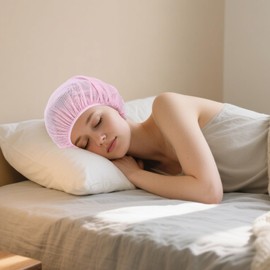 Guduling 6pcs Hair Nets for Sleeping, Mesh Hair Net, Sleeping Hair Net, Elastic Band, Suitable for Drying Hairs, Kitchen, White, Pink, Black