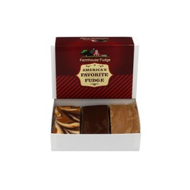 Farmhouse Fudge 3 Piece Sampler Box – Assorted Fudge Candy Gift including Chocolate Lovers, Peanut Butter Lovers, Nut Lovers, Candy Lovers - Assorted Sampler for Birthdays, Holidays, Thank You Gifts and More