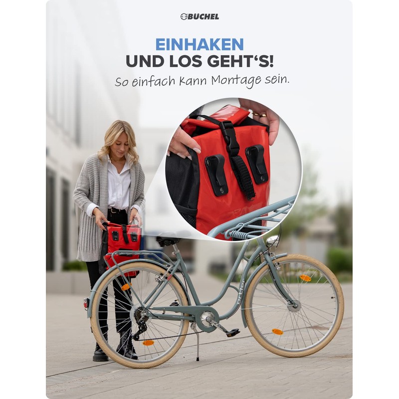 Büchel Tarpaulin Pannier Rack Bags - Bicycle Bag