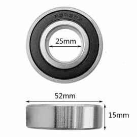PCC 6205-2RS Double Side Rubber Seal Ball Bearing 25x52x15 6205 2RS 6205RS
