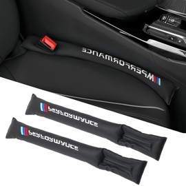 2 x Universal Car Faux Leather Car Seat Gap Filler Spacer Filling Plugs Compatible with Cars, SUVs and Trucks (A)