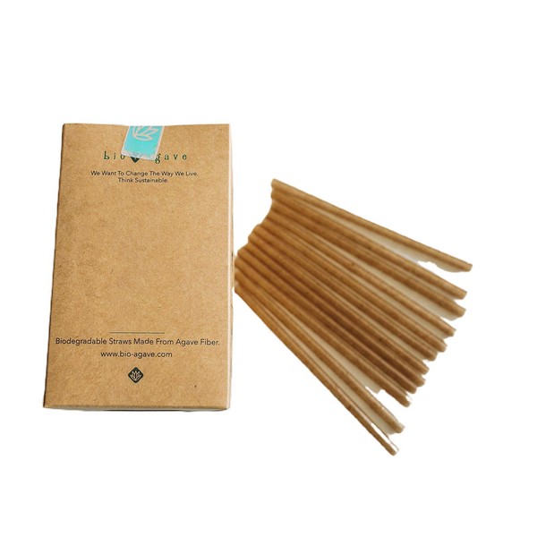 BIO AGAVE - 4,200 Pack UNWRAPPED 5.1" Cocktail Straws Made From Agave Fibers Approved Bio Preferred, Eco-Friendly, Alternative to Plastic Straws & Paper Straws, Plant Based.