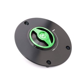Green FCV CNC Quick Release Gas Fuel Cap Compatible with ZX-6R Ninja 07-18 ER-6F 06-16 Z1000 SX 11-18 KLZ1000 12-18 2019