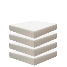 FoamRush (4 Pack 2" H x 21" W x 21" L Upholstery Foam High Density Firm Soft Support (Chair Cushion Square Foam for Dining Chairs, Wheelchair Seat Cushion Replacement)