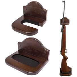 TESLYAR Vertical Gun Rack for Wall – Wood Gun Holder for Rifle or Shotgun – Gun Wall Mount – Stylish Indoor Gun Racks – Rifle Wall Mount – Rifle Rack – Real Hardwood Display Hanger for Any Rifle