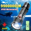 Packetman Underwater Flashlight Professional Diving Light LED Waterproof Dive Scuba