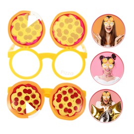 Ciieeo 2pcs Pizza Glasses Party Glasses Cosplay Party Eye Funny