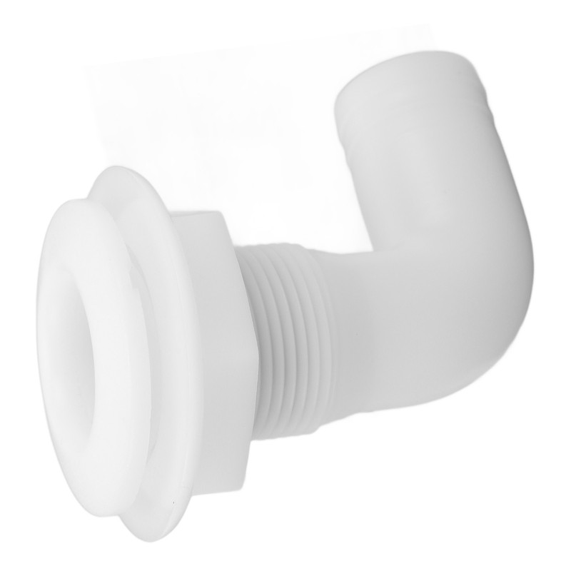 Marine Thru Hull Connector Leakproof Ergonomic Reliable Rugged 90° Thru