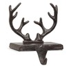 Abbott Collection Cast Iron Antlers Stocking Holder, Brown (7" H)