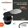 Link2Home 1-Power-Outlet Space Saver Grommet Socket USB A/C Port 3.1