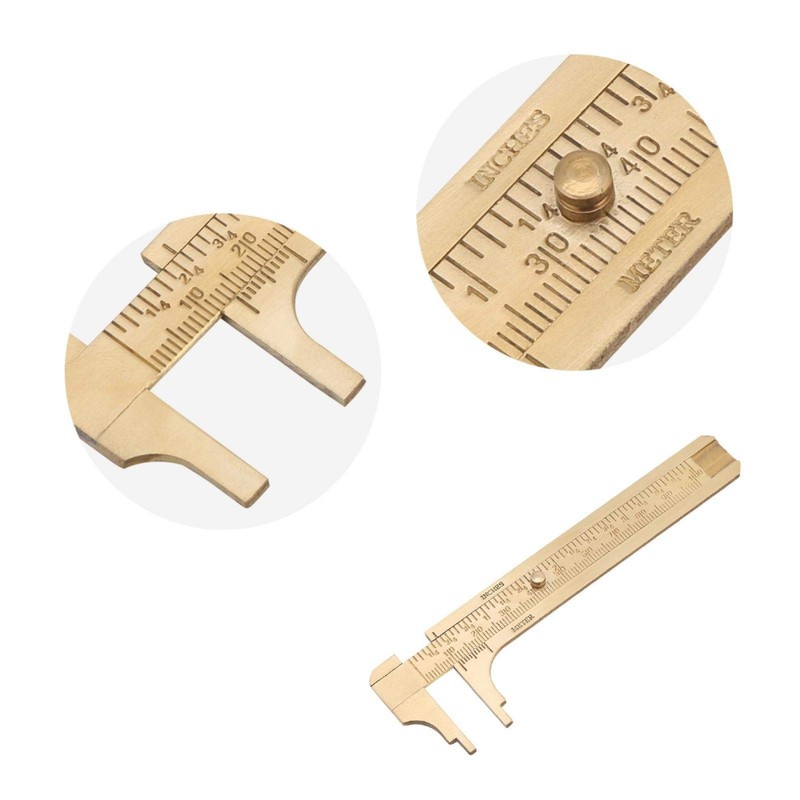Vernier Caliper, 1pc Brass Sliding Gauge Vernier Caliper Ruler Measuring