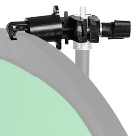 Fotodiox Collapsible Background Stand Clamp Attachment x2 - Set of Two Clamps for Standard 5/8" Light Stand Studs