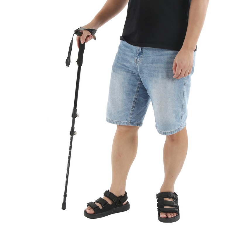 Hiker Hiking Pole Adjustable Telescopic Outdoor Walking Stick Elderly Non
