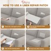Lifenion Fabric Repair Patches, 17X158 inch Linen Self-Adhesive Fabric Repair