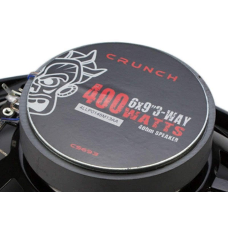 Crunch CS693 Full Range 3-Way Car Speaker, 6 x 9-Inch