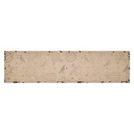 VHC Brands Raven Harvest Burlap Jute Rustic Decor Runner 12x48