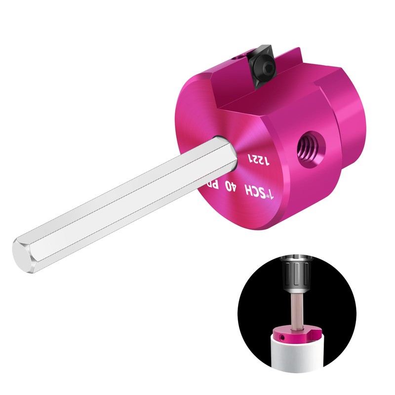 JYINCPED PVC Pipe Reamer 1-Inch Head,PVC Fitting Saver with 1/4-Inch