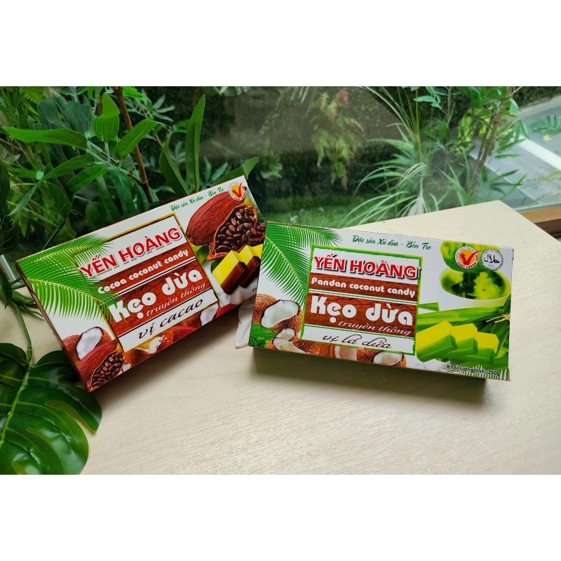Yen Hoang Coconut Milk Candy With Pandan & Cocoa Flavours