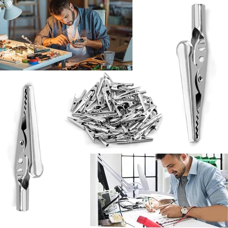50 pcs 5cm Iron Alligator Clips for Electrical Testing and